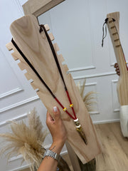 Collana corno perline rosse - Calibro Shop