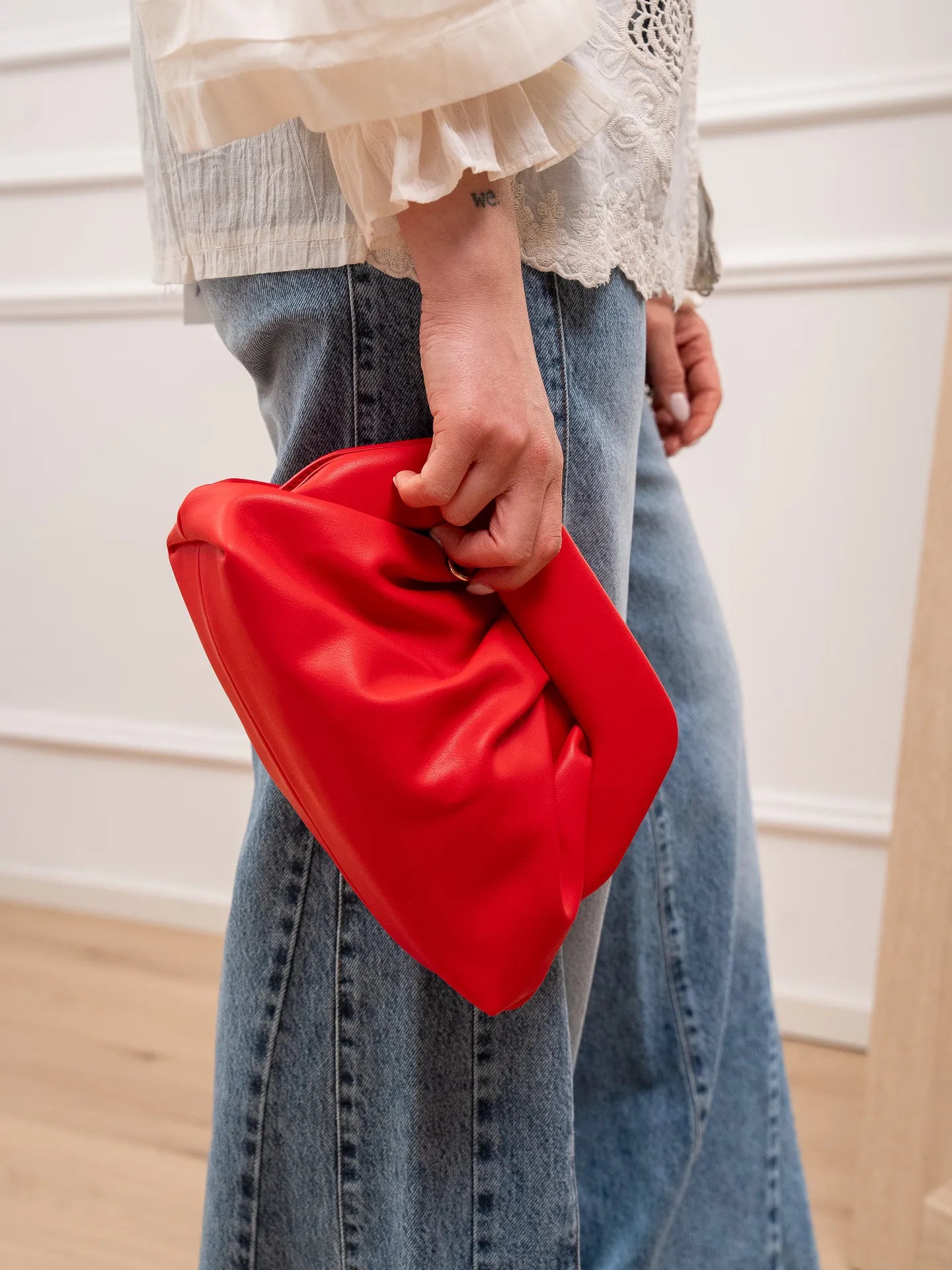 Borsa pasticcino ecopelle rossa - Calibro Shop