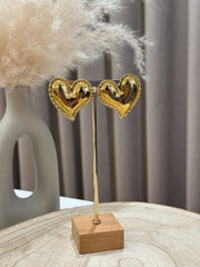 Orecchini big heart oro - Calibro Shop