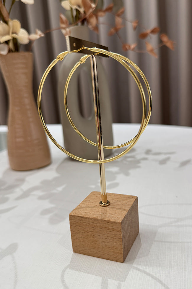 Orecchini maxi cerchio sottile oro - Calibro Shop