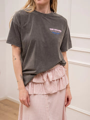 T shirt The Beach stone wash grigia - Crispy