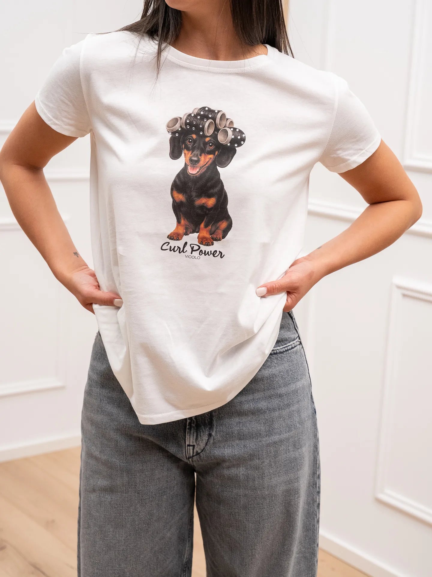 T shirt Curl Power slim fit - Vicolo