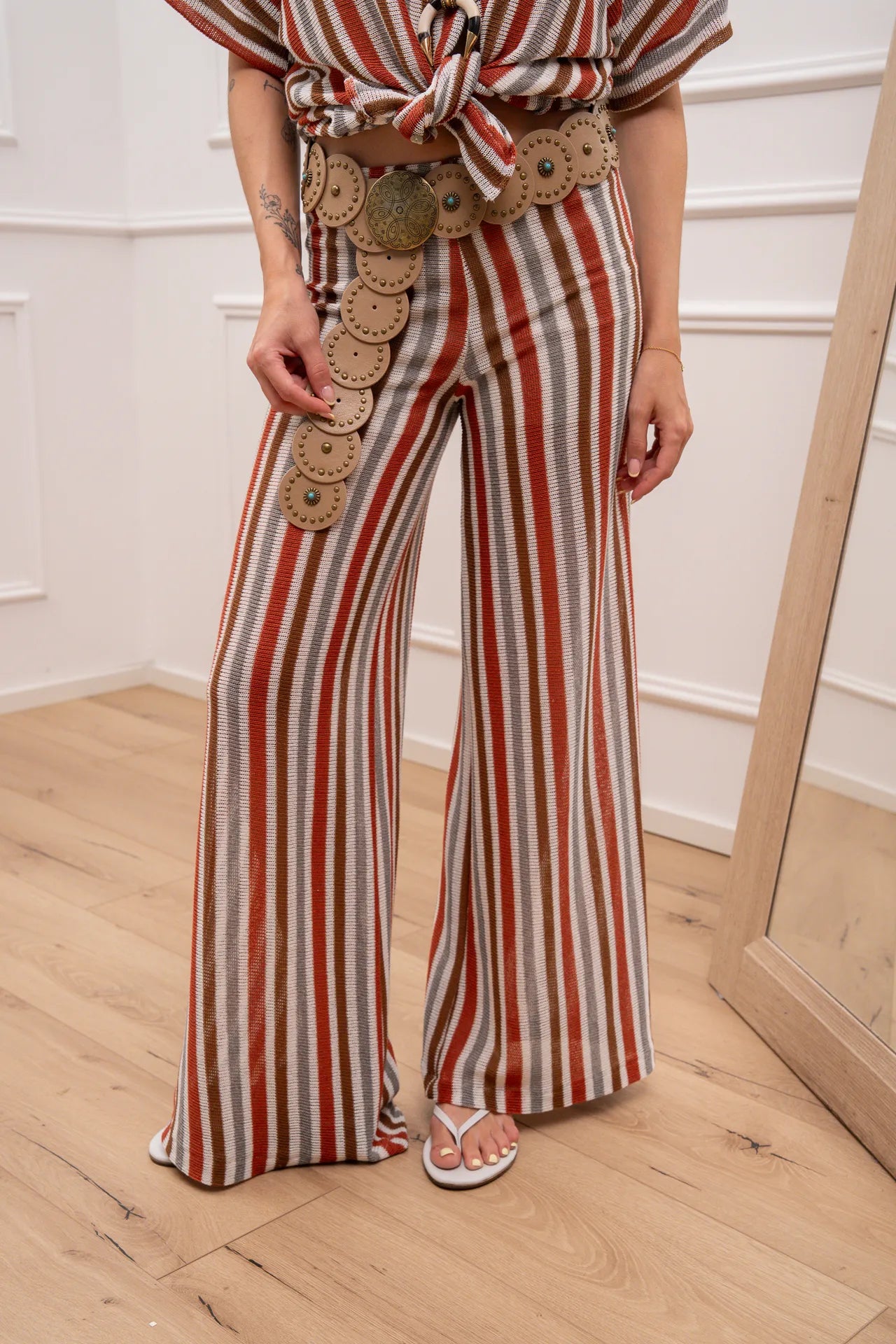 Pantaloni dritti Miami righe verticali - HaveOne