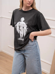 T shirt nera slavata Marilyn - JJXX