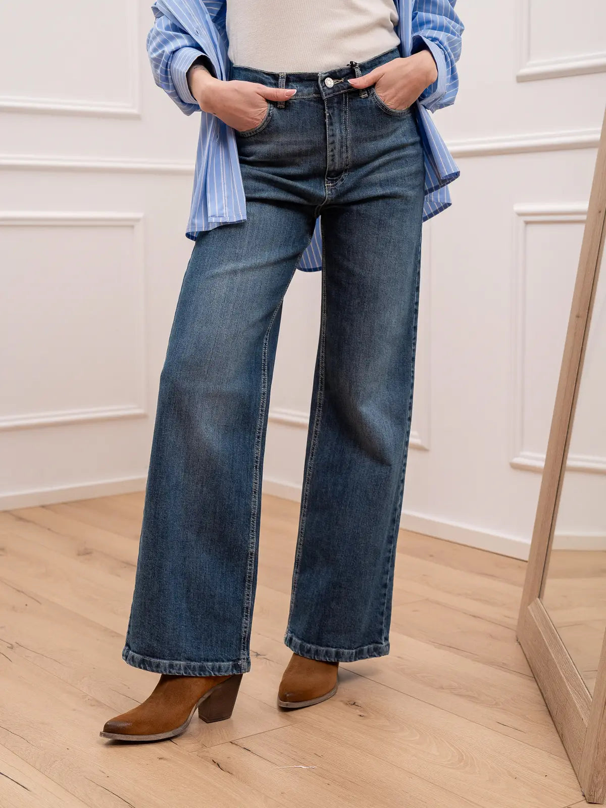 Jeans London blu denim straight fit - HaveOne