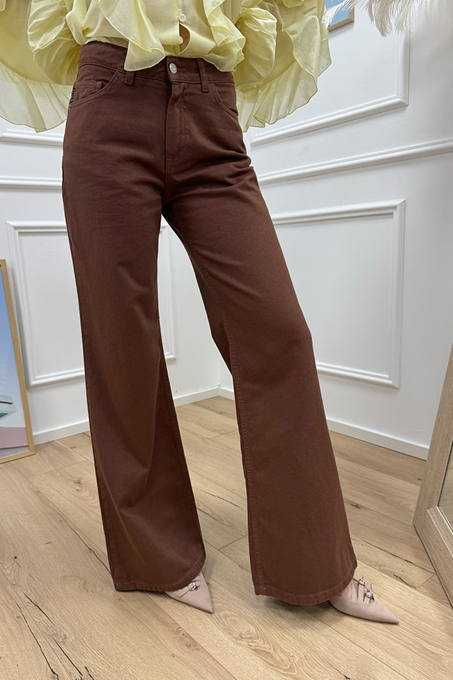 Jeans palazzo Tokyo denim bruciato - HaveOne