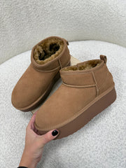 Stivaletto mini platform cammello - Ovyè