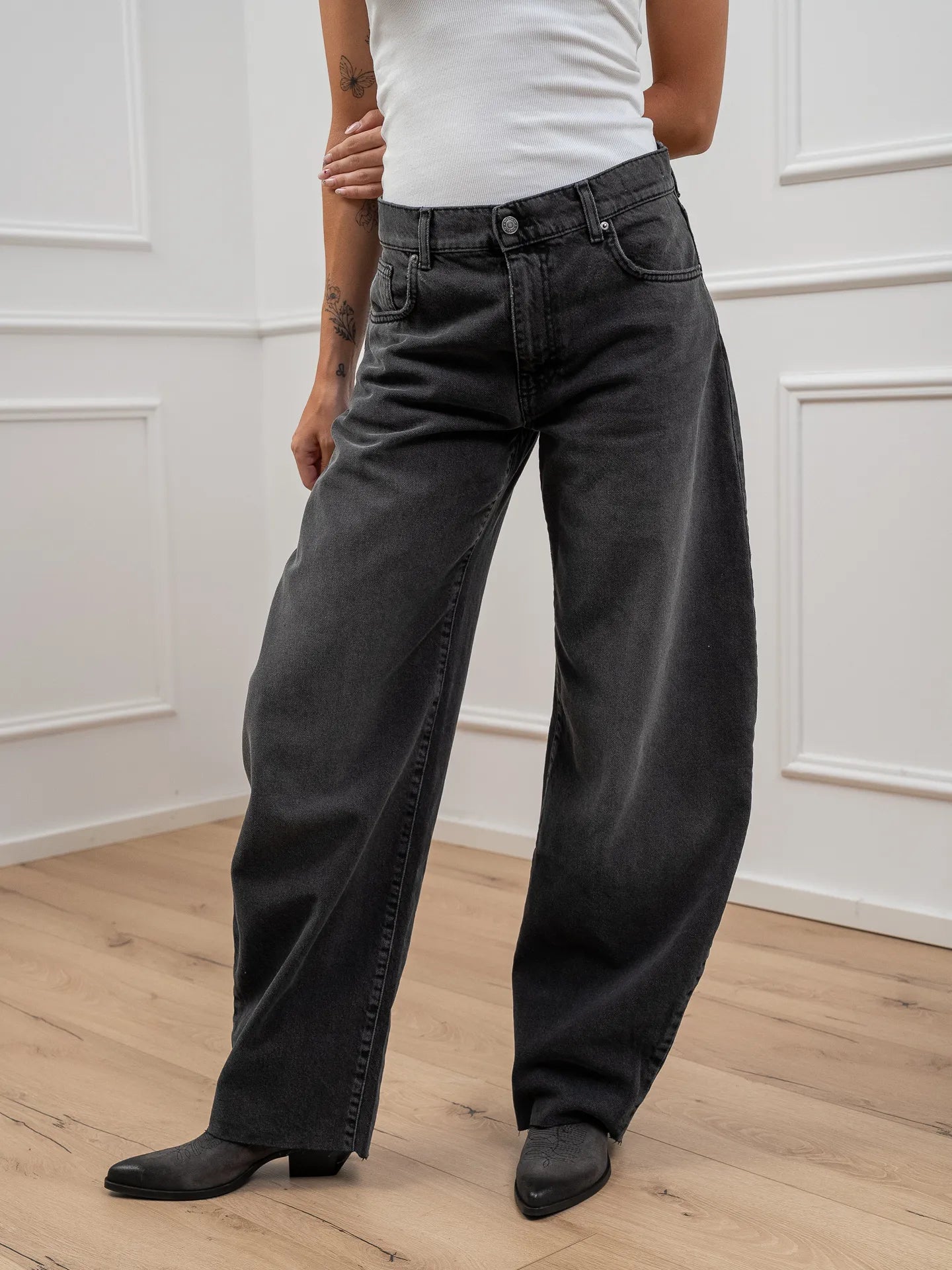 Jeans Denise nero slavato - Vicolo