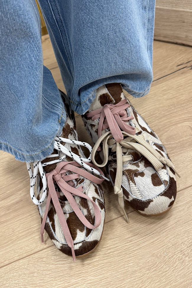 Sneakers in cavallino con lacci bicolore - Divine Follie