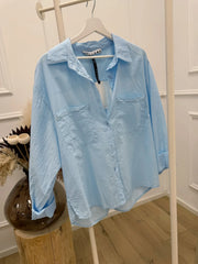 Camicia Essential celeste doppia tasca - HaveOne