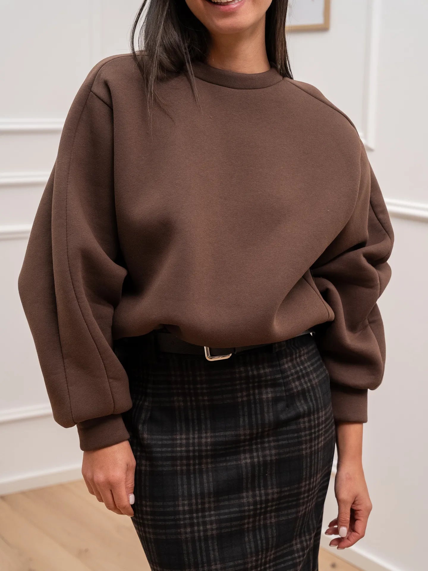 Felpa girocollo moro manica balloon - HaveOne