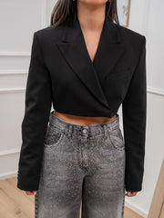 Giacca crop Linda nera - Aniye By