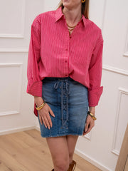 Camicia Jamie rigata fragola over - JJXX