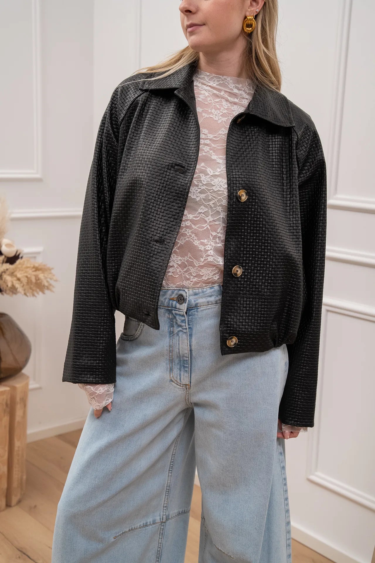 Bomber Street con bottoni nero - HaveOne