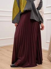 Gonna Penelope plisset bordeaux - Vicolo