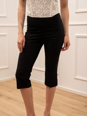 Pantaloni Capri nero con spacchetto - Tensione In