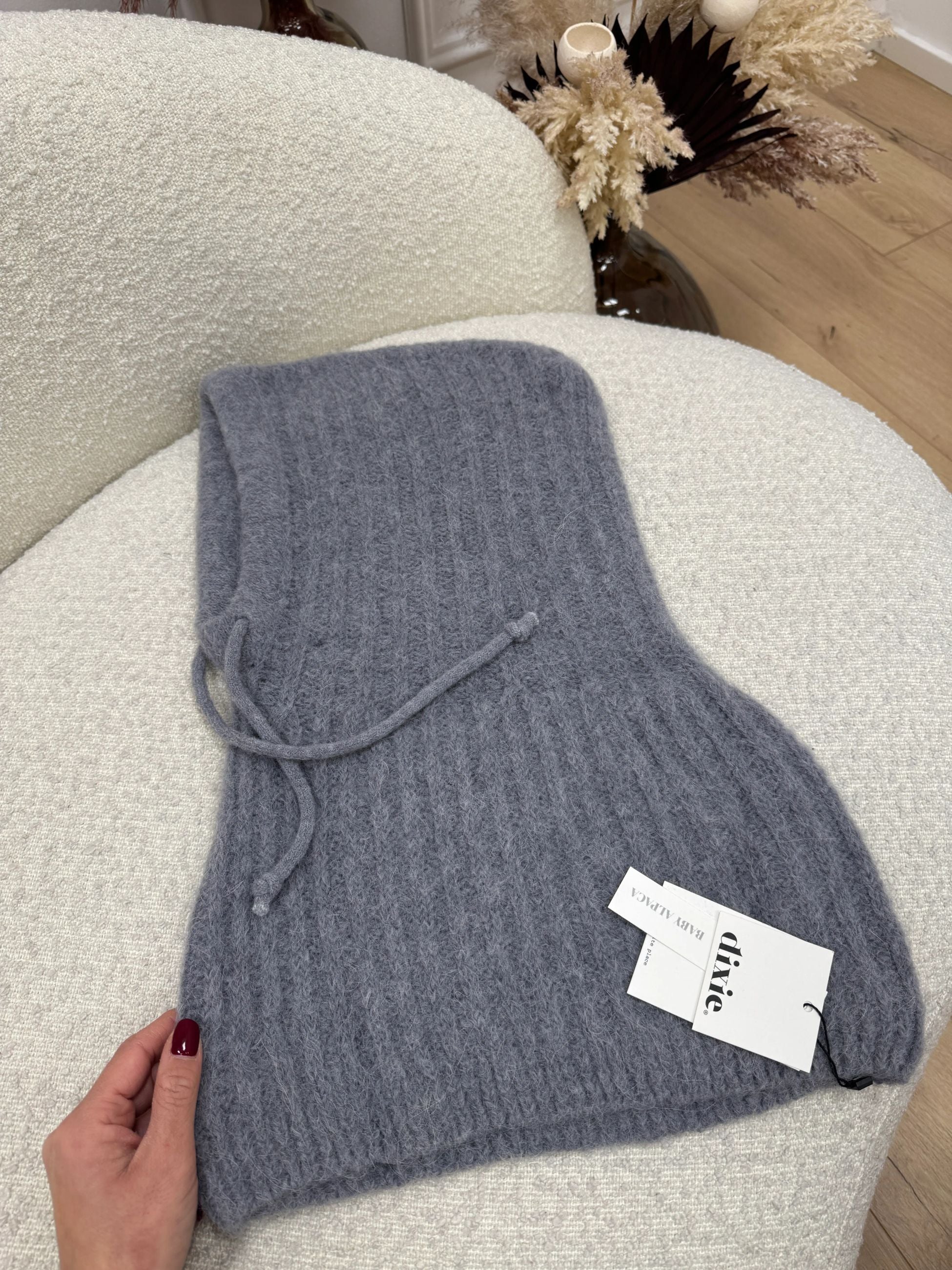Balaclava grigio misto mohair - Dixie