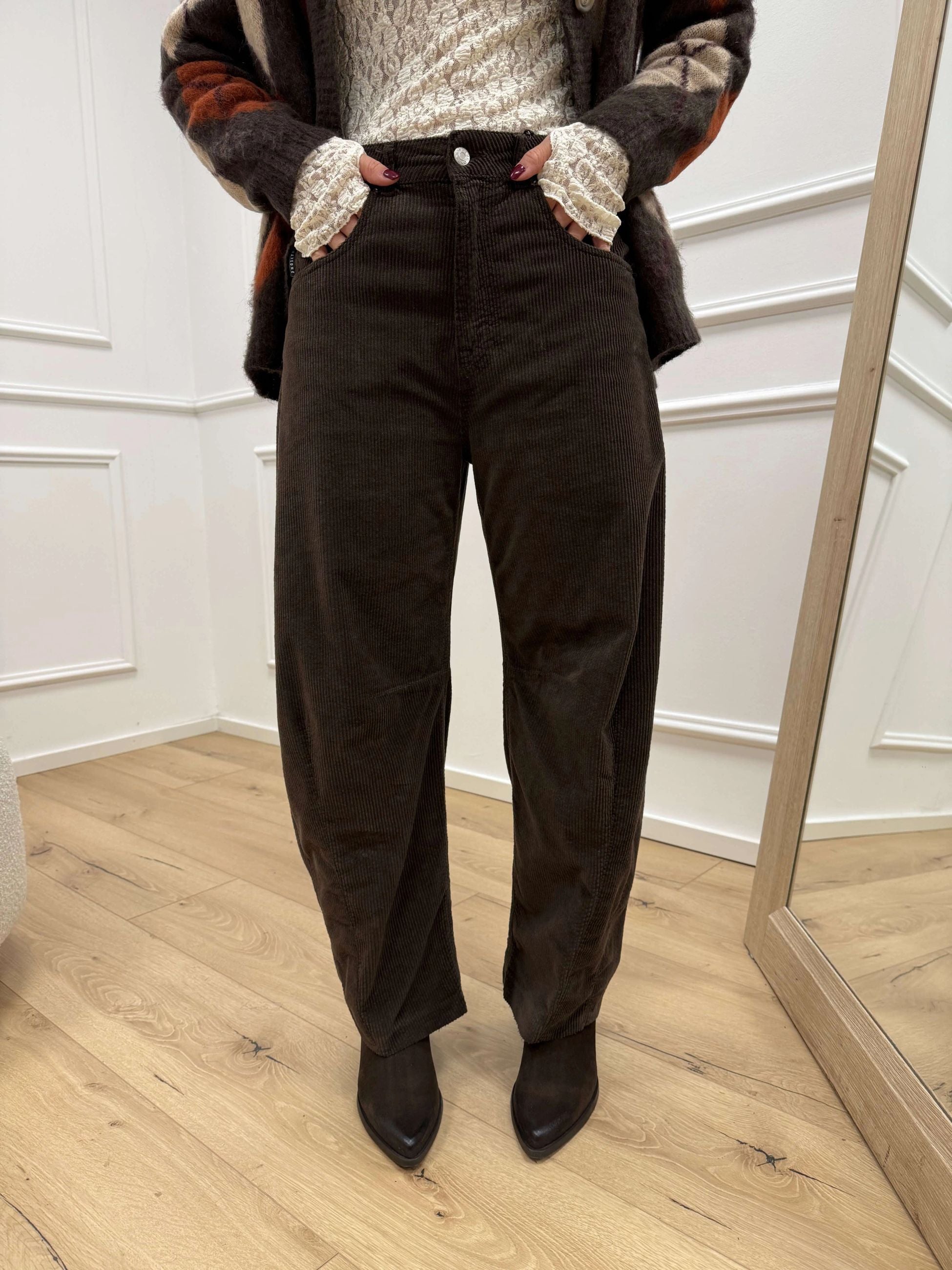 Pantaloni Barbara moro in velluto - HaveOne