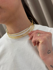 Collana chocker multi linee oro - Calibro Shop