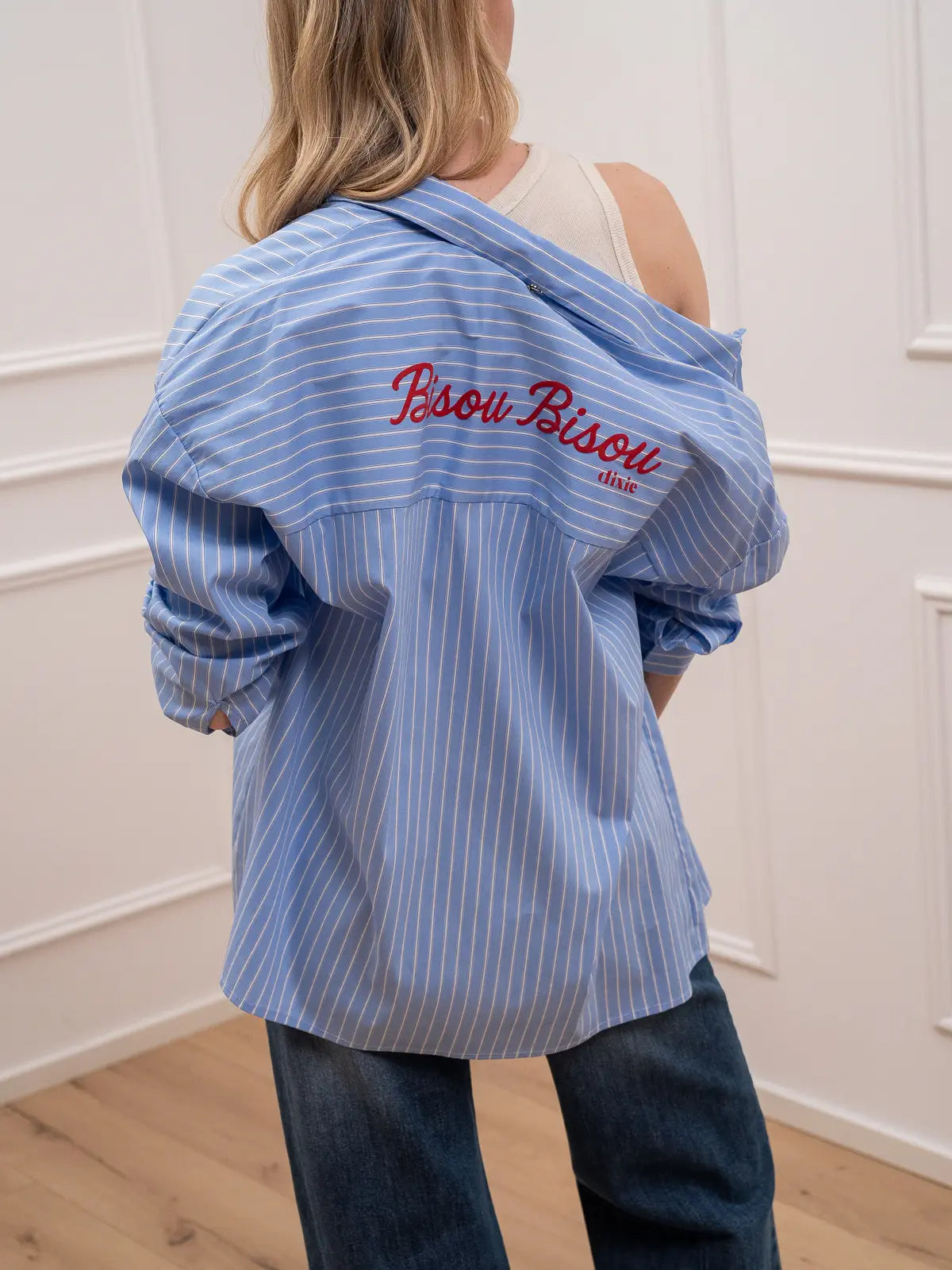 Camicia Bisou rigata celeste - Dixie