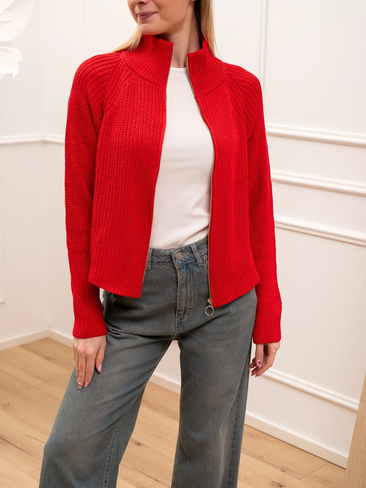 Maglia inglese rossa full zip - HaveOne