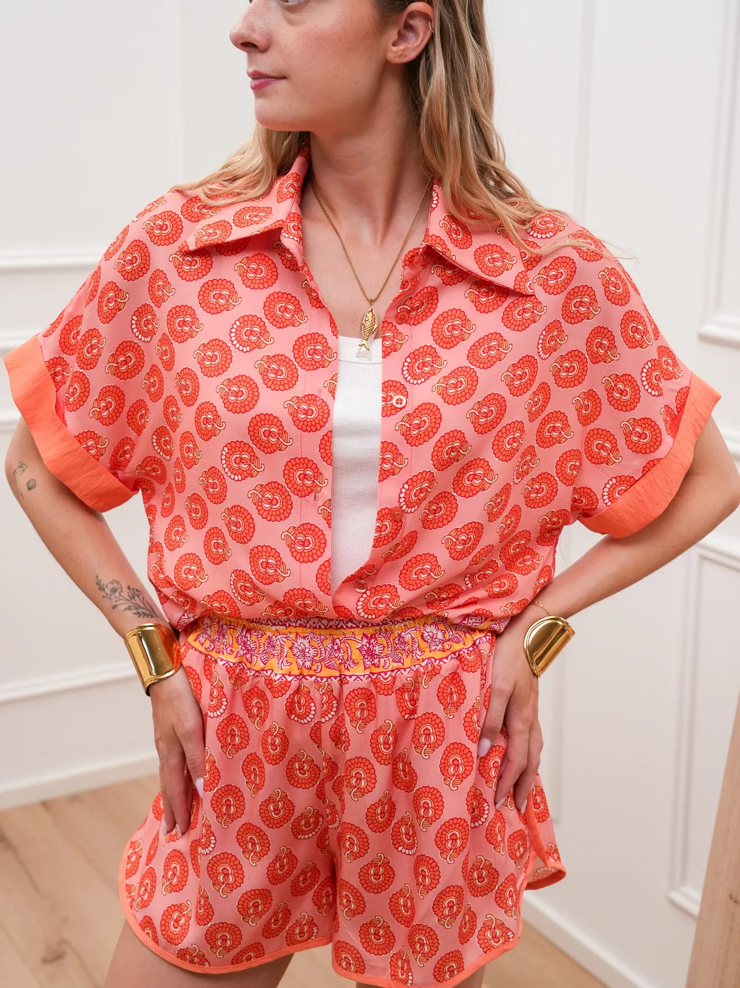 Camicia Capri Sunset a mezza manica - HaveOne