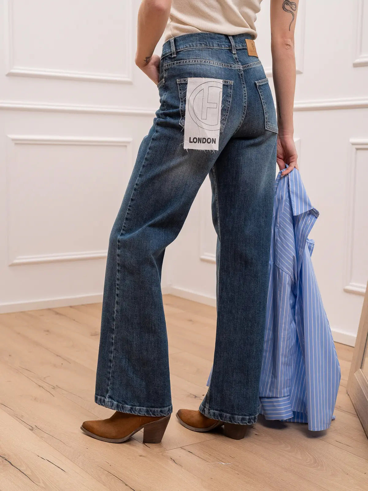 Jeans London blu denim straight fit - HaveOne