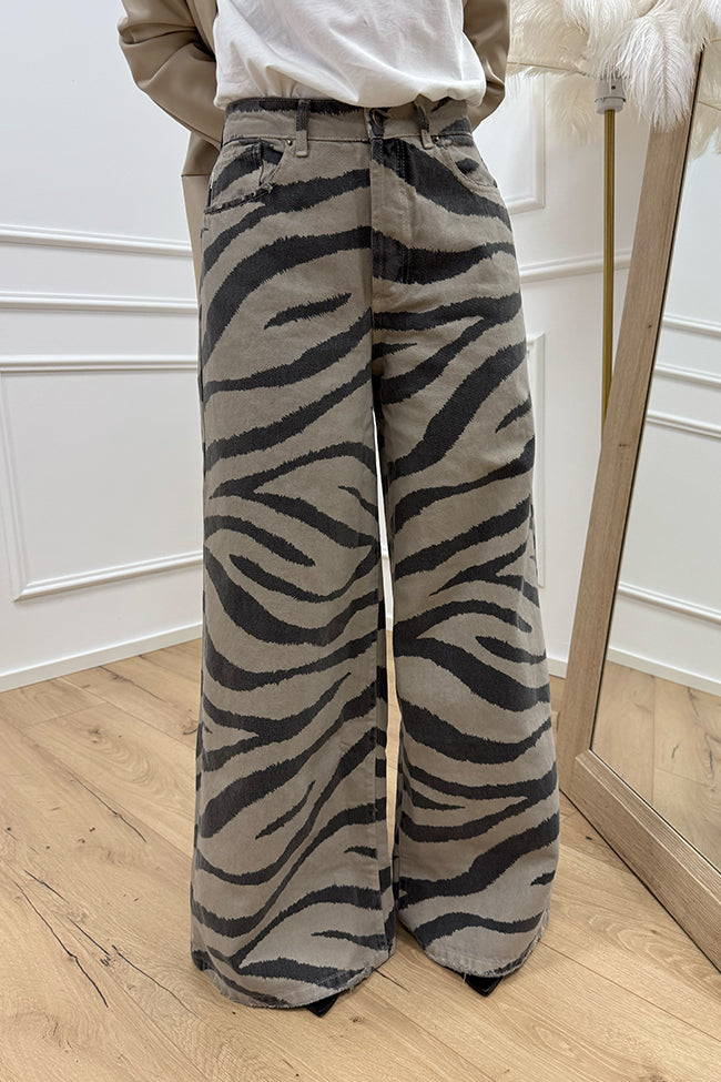 Jeans Myrna zebrato pietra - Vicolo