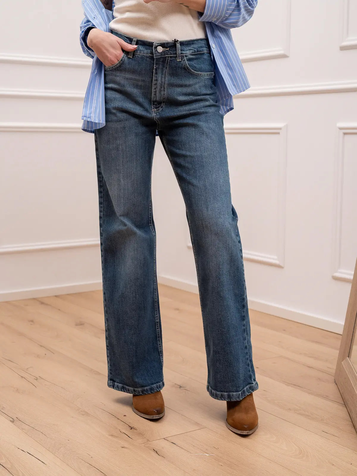 Jeans London blu denim straight fit - HaveOne