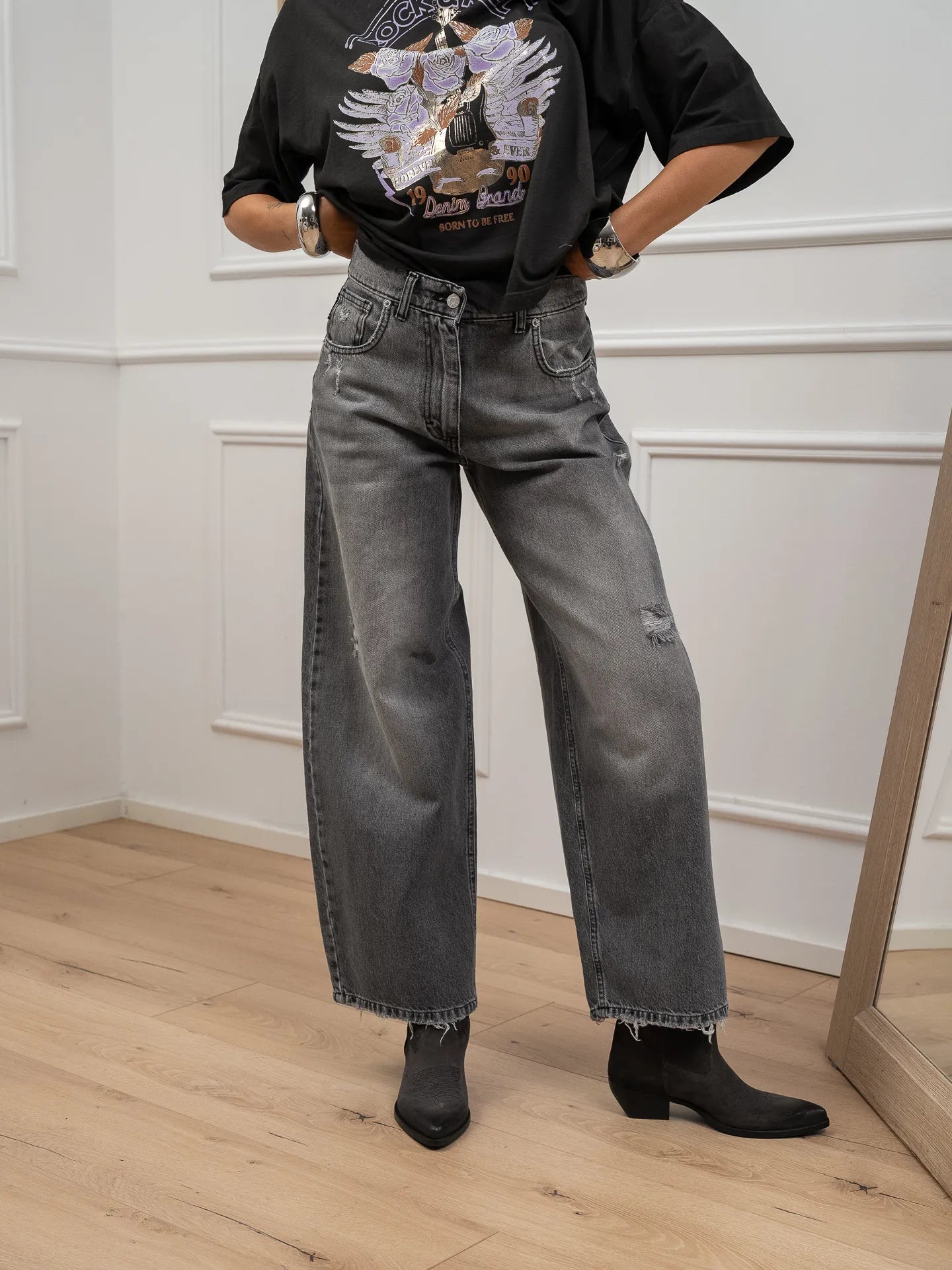 Jeans Bella denim grigio - HaveOne