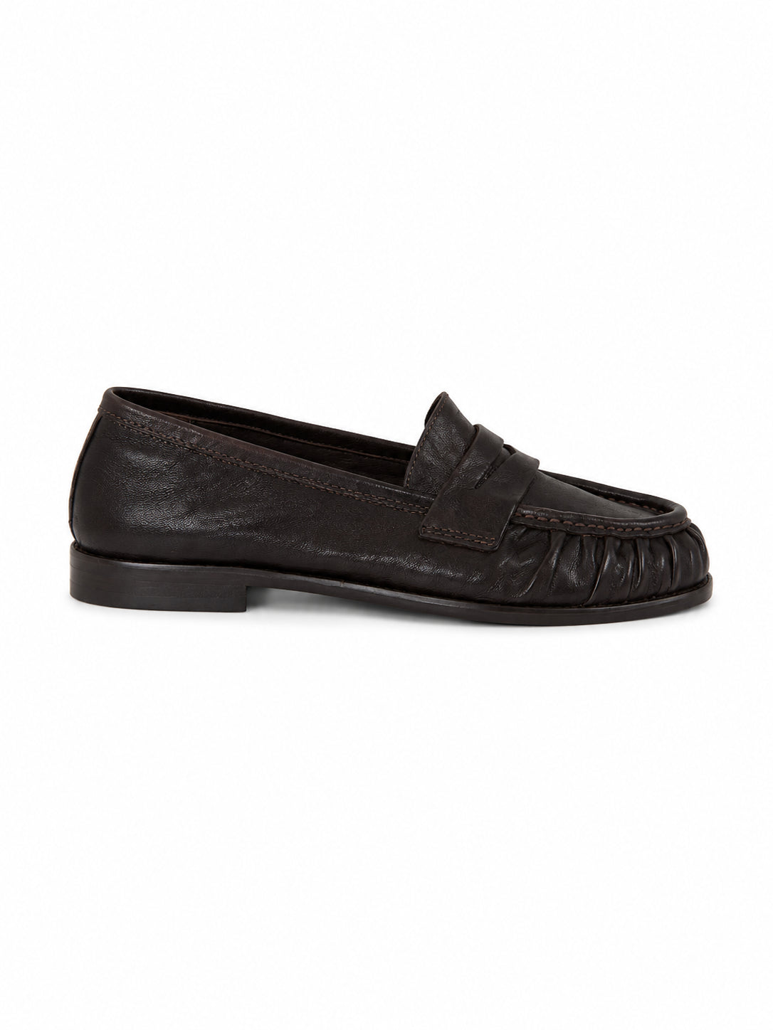 Mocassino Penny pelle slavata moro - Divine Follie