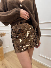 Gonna moka mini con maxi paillettes - Glamorous