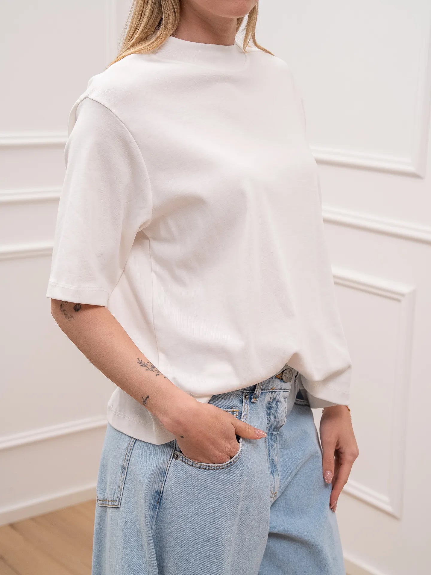 T shirt cotton bianca - Calibro Shop