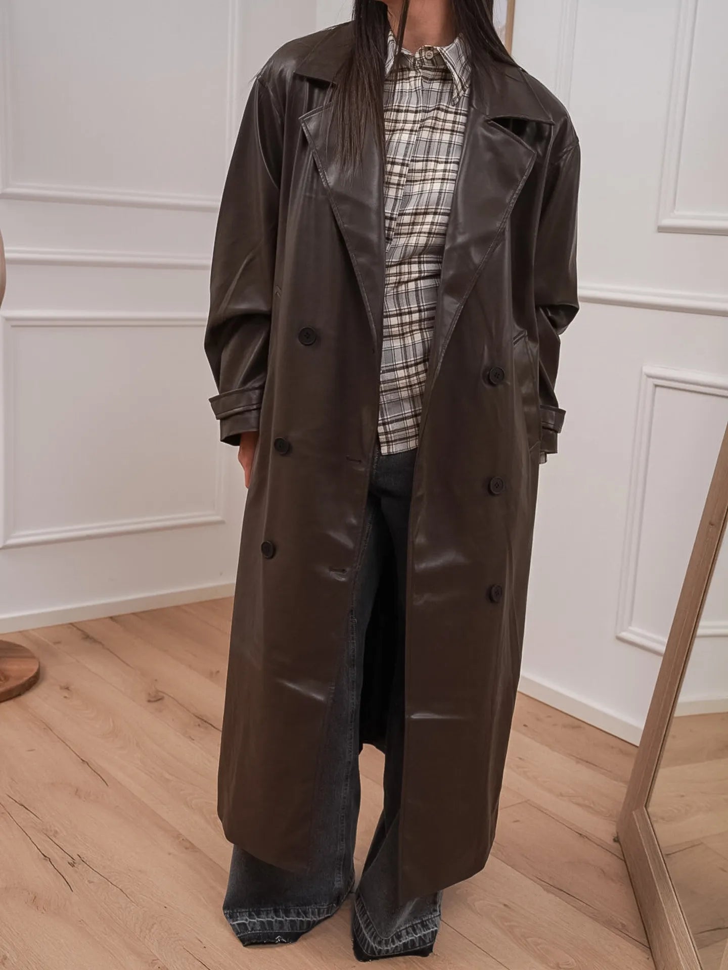 Trench in ecopelle moro - Glamorous