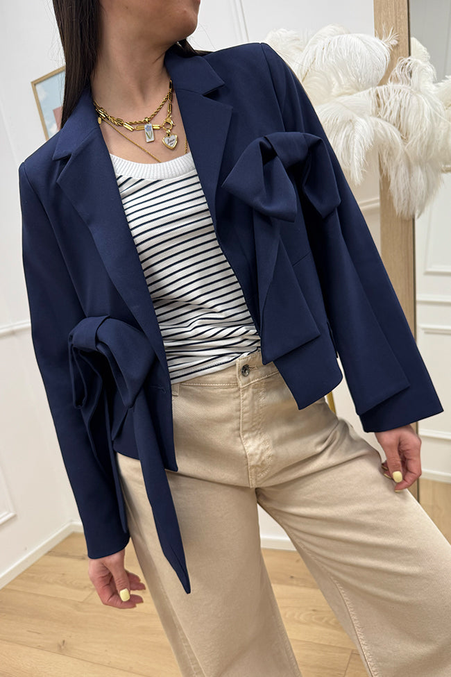 Giacca Emily blu con i fiocchi - Vicolo