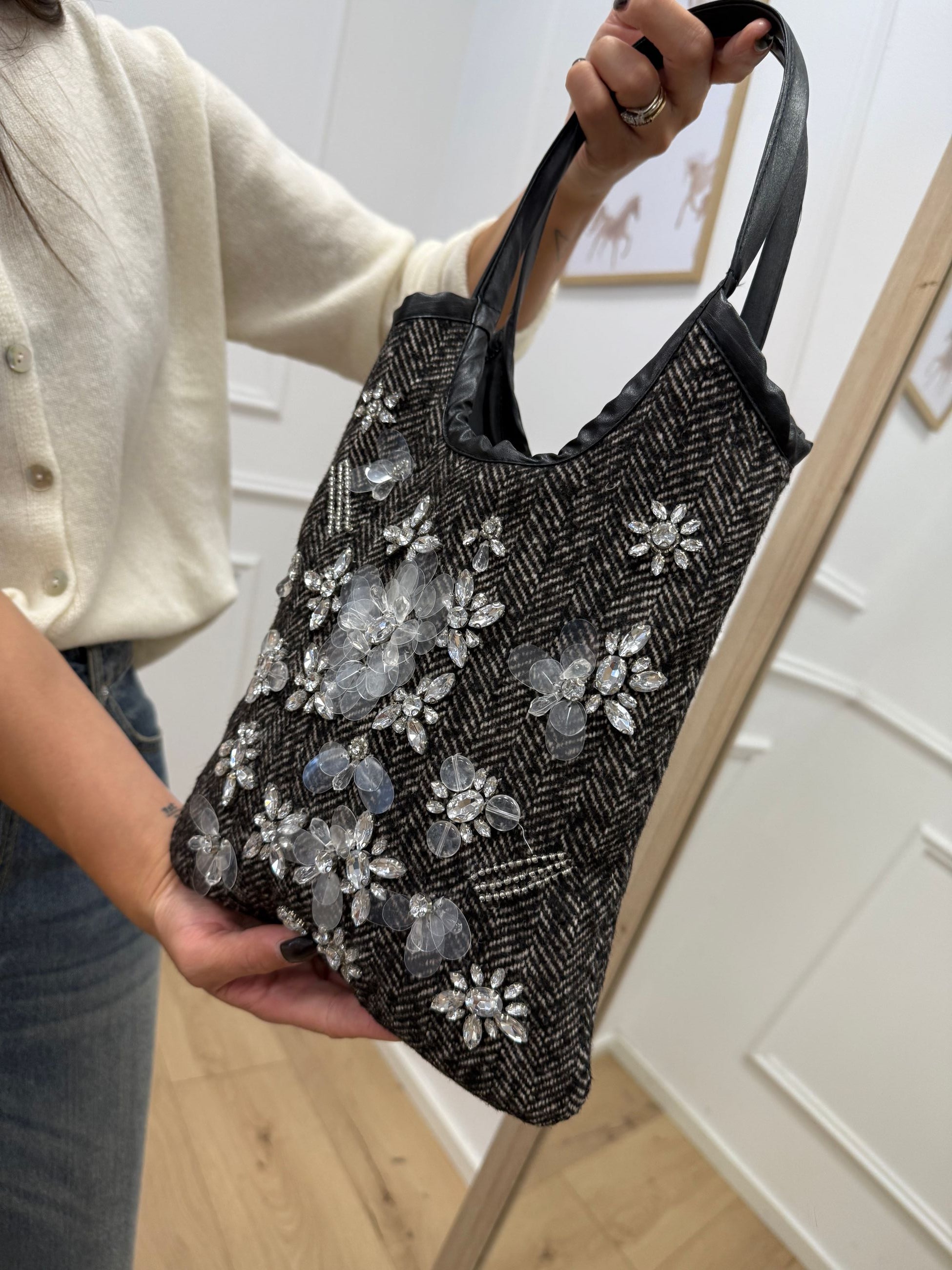 Borsa boho spigata con ricami gioiello - HaveOne