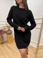 Vestito in maglia nero con spalline - HaveOne