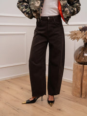 Jeans Delia moro barrel con impunture - Vicolo