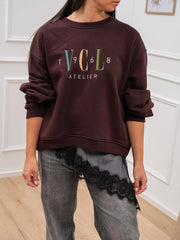 Felpa "VCL atelier" bordeaux - Vicolo