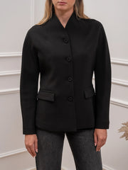 Giacca nera slim fit coreana - Philia Loft