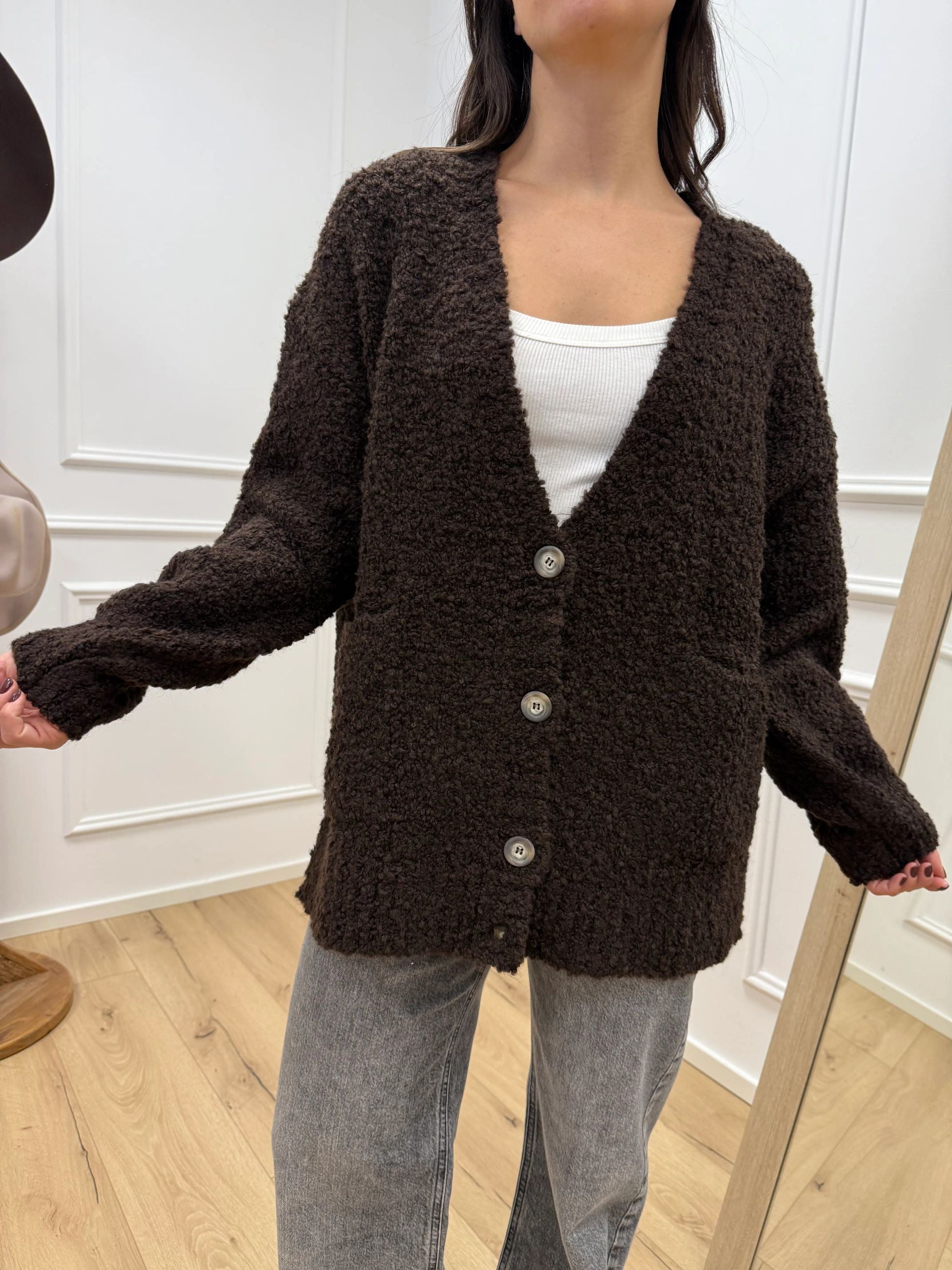 Cardigan bouclé moro - Tensione In