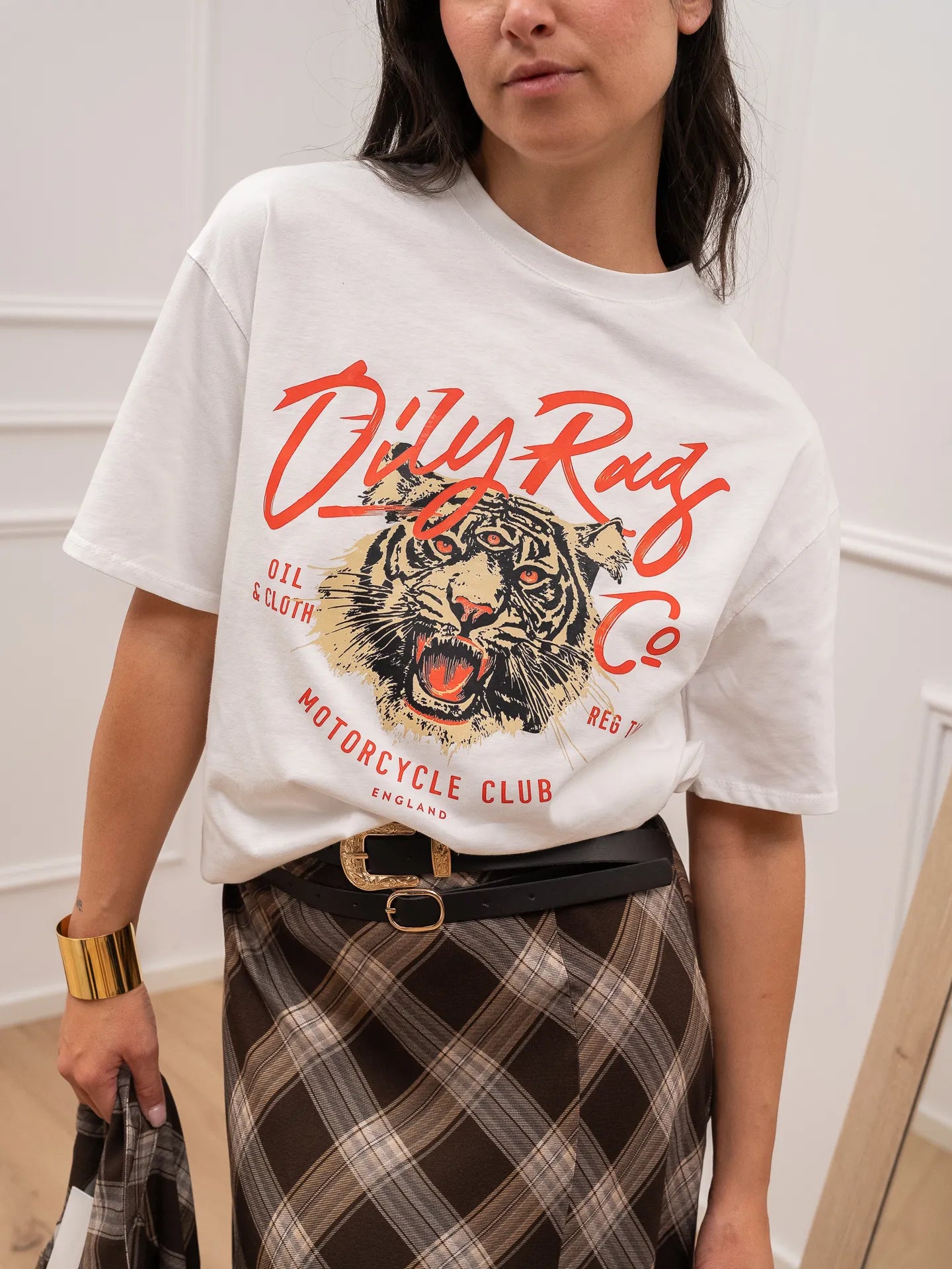 T shirt burro stampa tigre "Motorcycle" - HaveOne