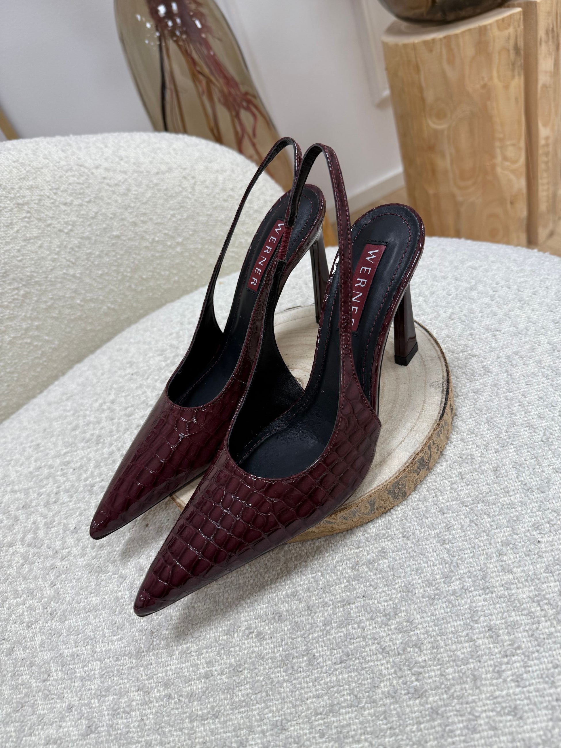 Décolleté slingback cocco bordeaux - Werner
