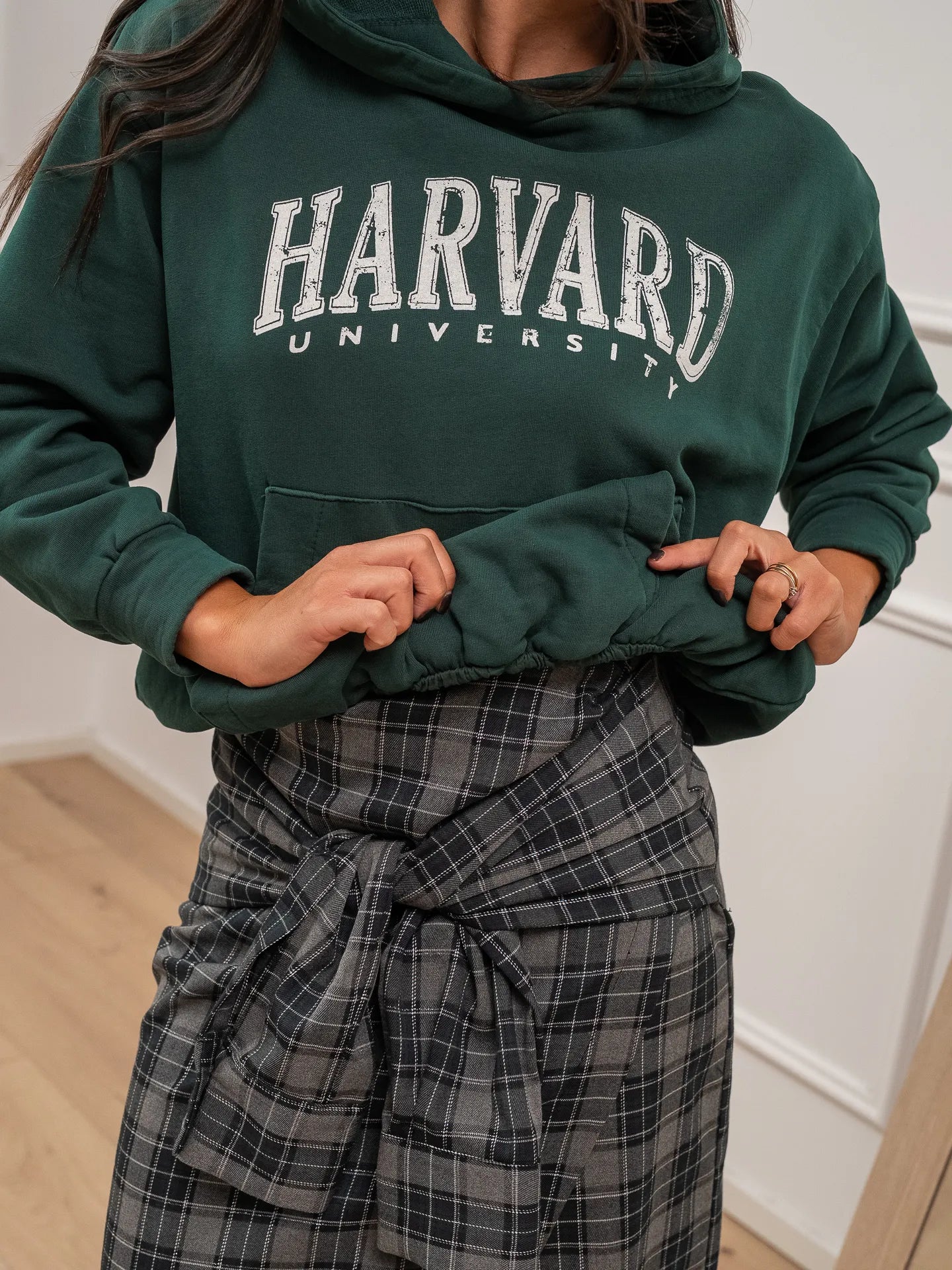 Felpa "Harvard" verde bosco a palloncino - Vicolo