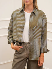 Camicia righe sottili con tasca lato cuore - HaveOne