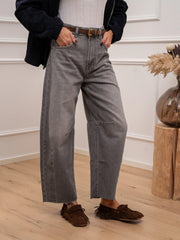Jeans Delia barrel denim grigio - Vicolo