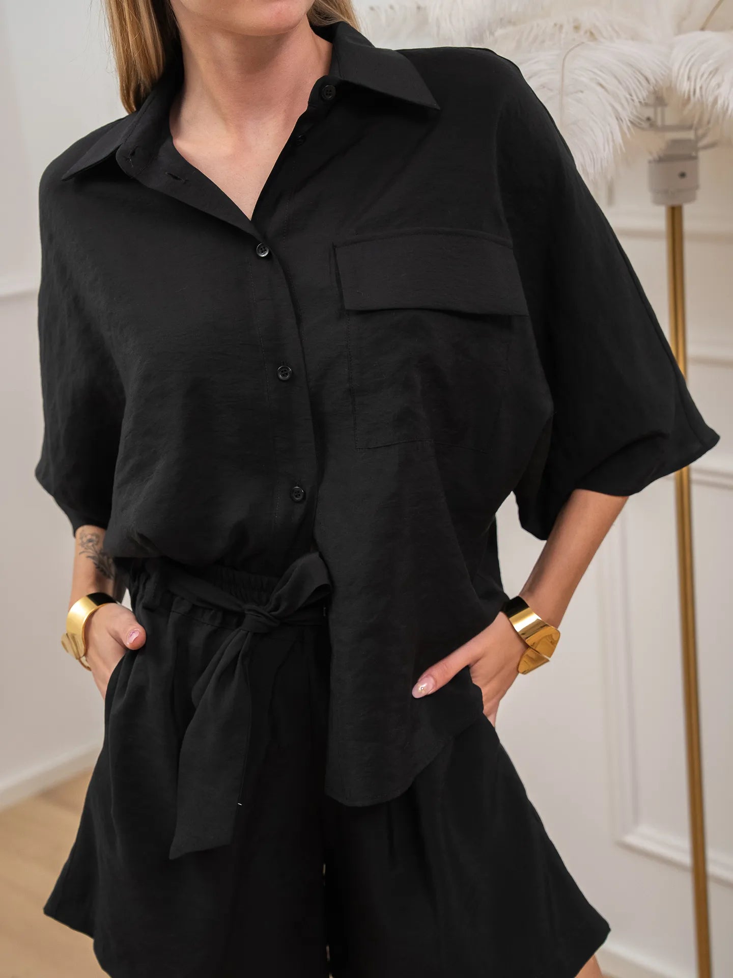 Camicia over nera in modal - HaveOne