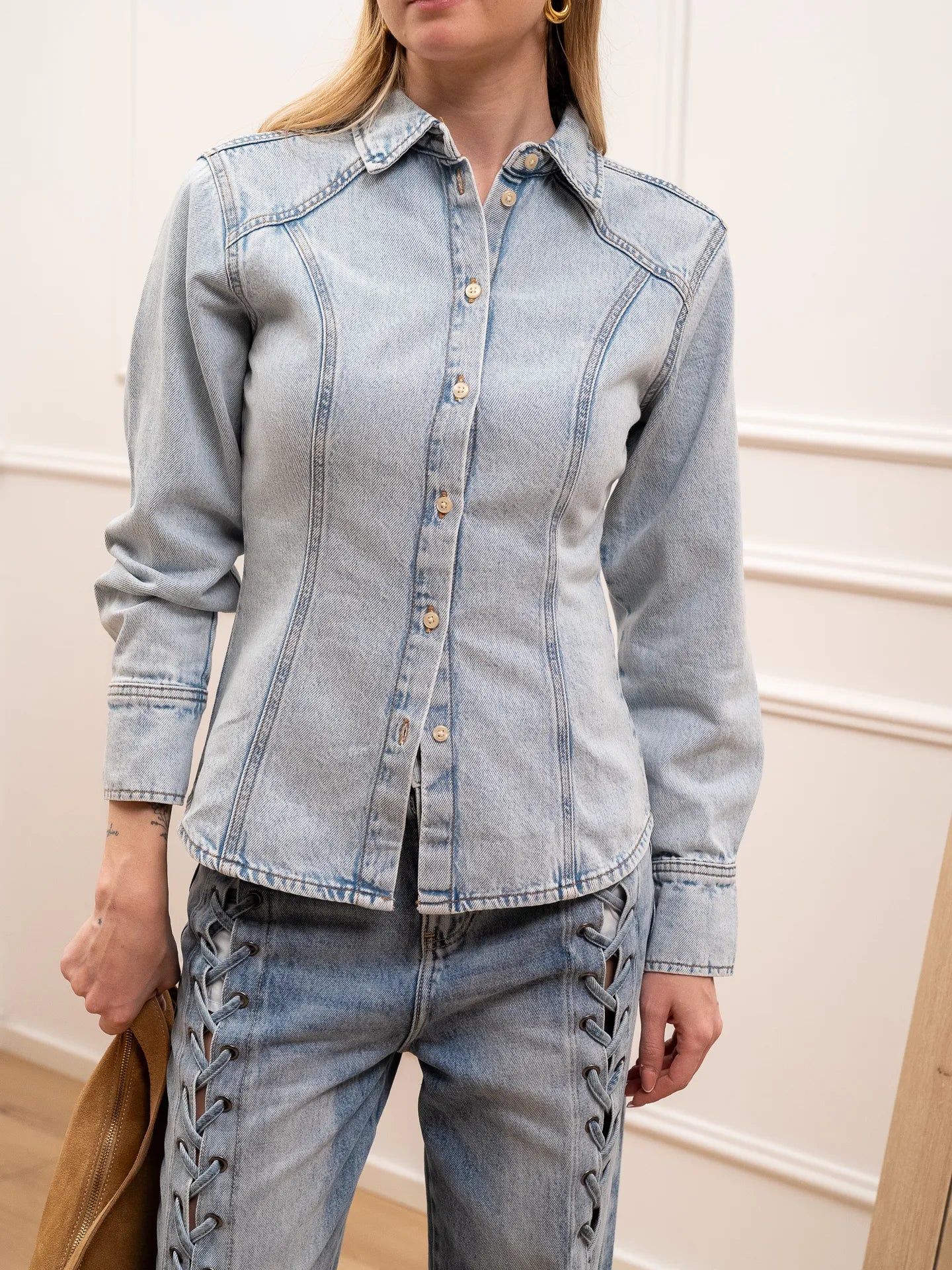 Camicia Mina in denim sfiancata - JJXX