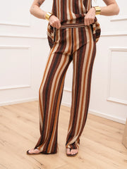 Pantaloni multicolor moro in lurex - The Loom Archive