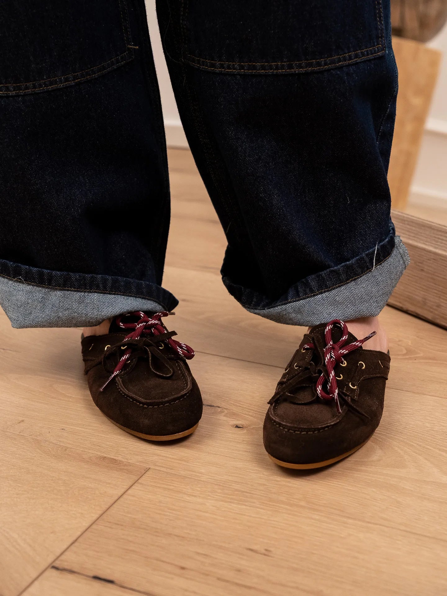 Mocassino sabot scamosciato moro - Ovyè